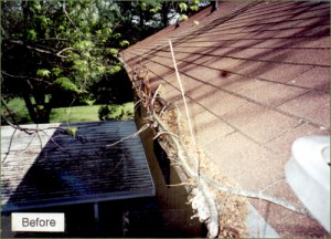 Before LeavesOut Gutter Guard Installation
