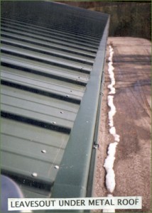 LeavesOut Gutter Cover on a Metal Roof