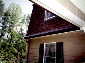 LeavesOut Gutter Cover on a Non-Traditional Roof Style