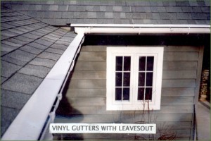 Vinyl Gutters with LeavesOut Gutter Cover