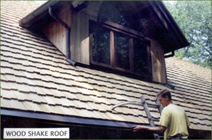 LeavesOut Gutter Cover on Wood Shaker Roof 